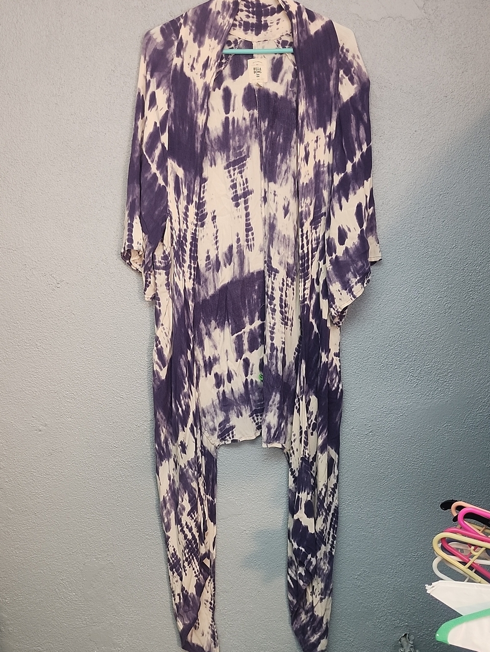 Lightweight Purple Tie-Dye Duster